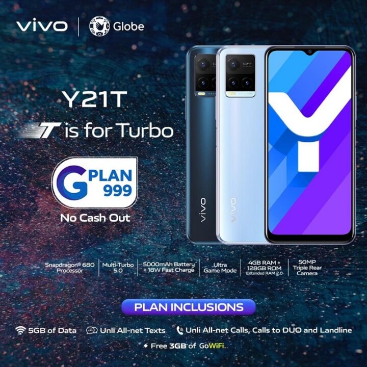 Vivo Y21T Now Available Via Globe GPlan 999 With No Cashout Tech News