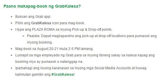 How To Book GrabKalesa