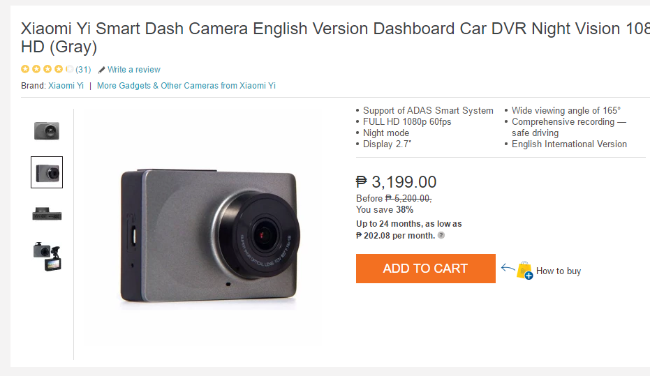 Xiaomi Yi Dash Cam