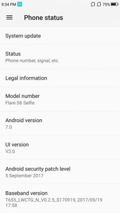 Cherry Mobile Flaire S6 Selfie System UI 5