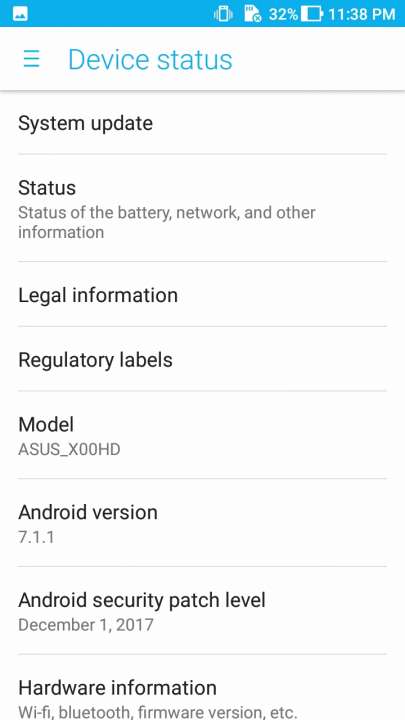 ASUS ZenFone 4 Lite UI 7