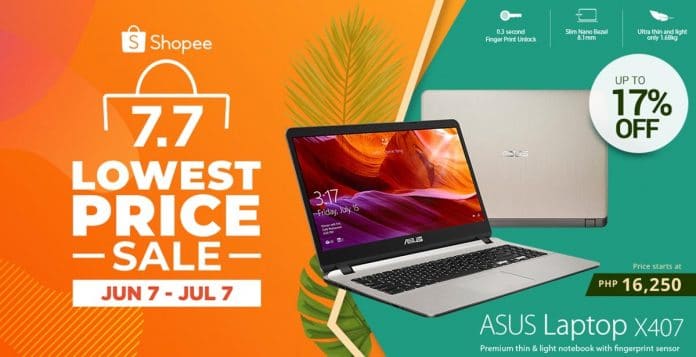 ASUS Joins Shopee 7.7 Lowest Price Sale