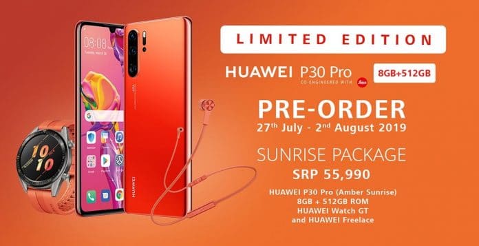Huawei P30 Pro Amber Sunrise Edition Pre order Cover