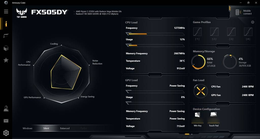 Настройка asus tuf gaming fx505dy