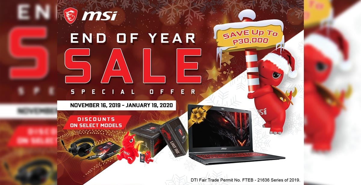 MSI End of Year Sale Cover