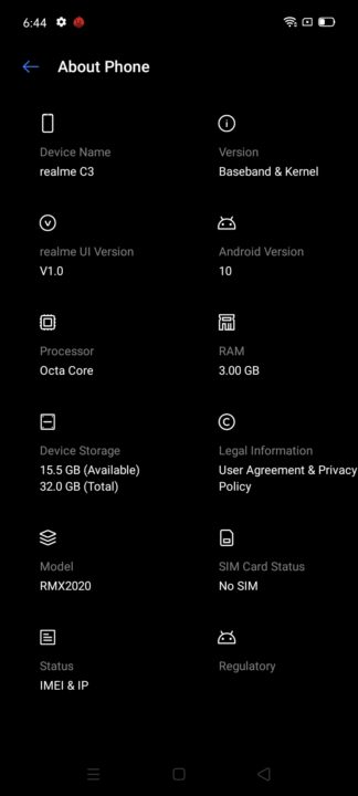 Realme C3 Review UI 10