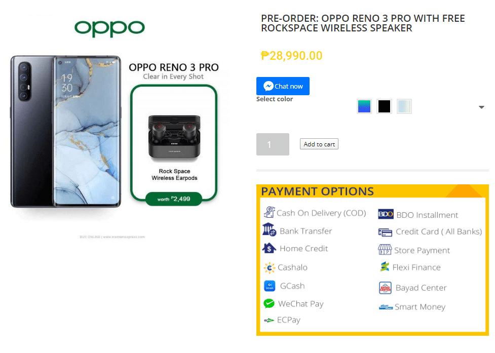 OPPO Reno3 Pro Price MemoXpress