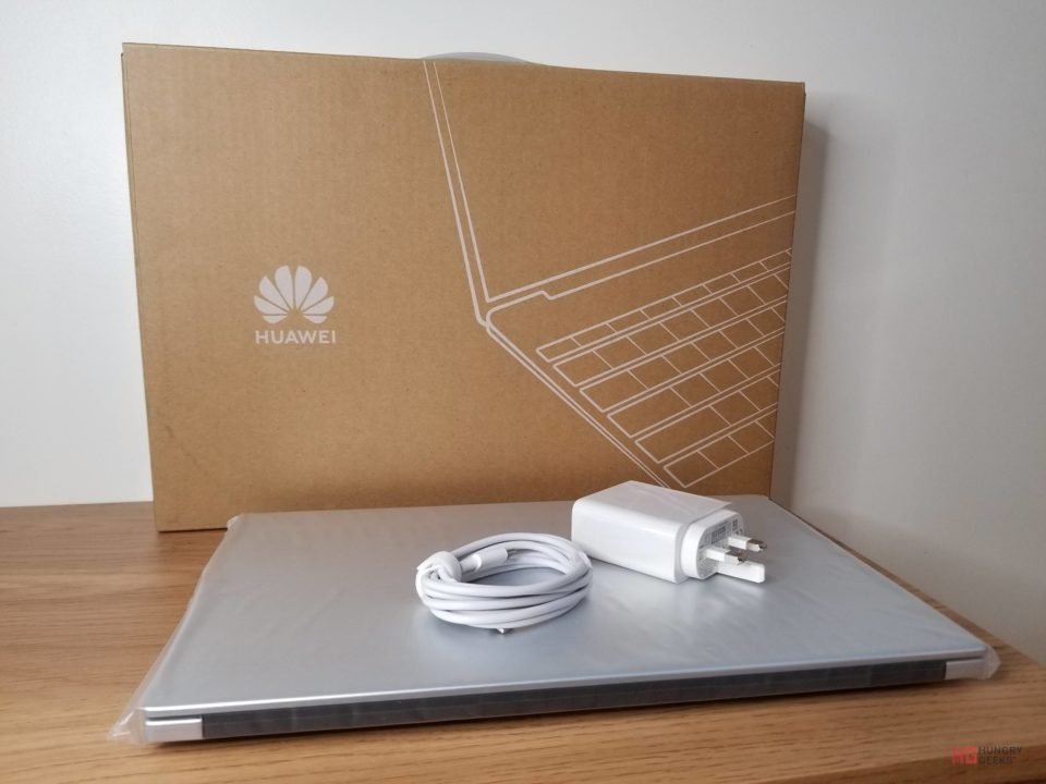 inside the box of the Huawei Matebook D14