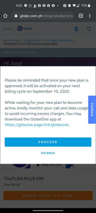 Globe One App Modification 8