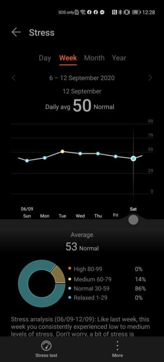 Huawei Watch Screenshot Stress