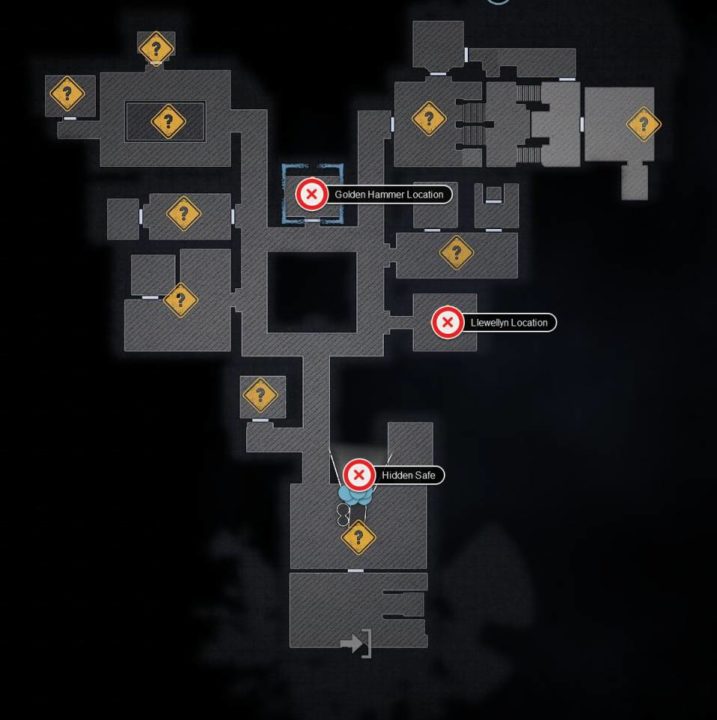 Golden Hammer, key, and safe locations