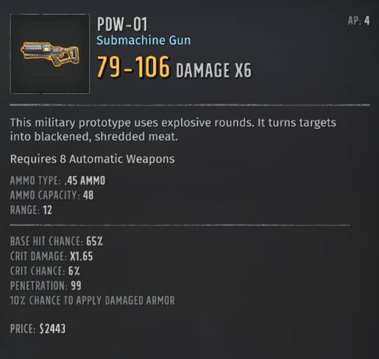 PDW-01 Stats