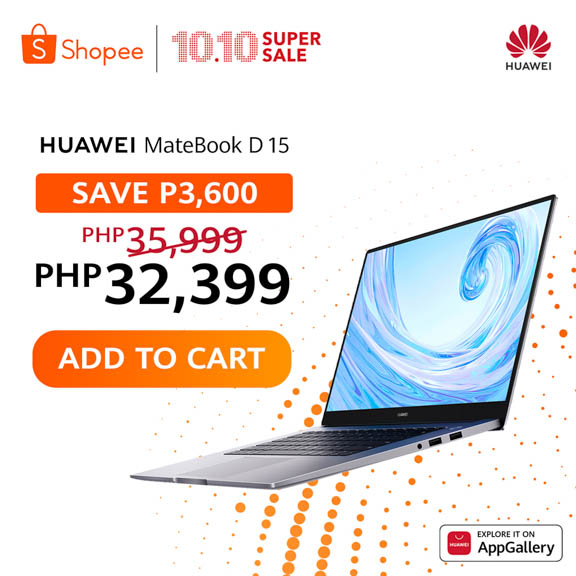 MateBook D15 Shopee 10.10