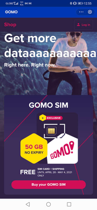 GOMO 50GB GCash 2