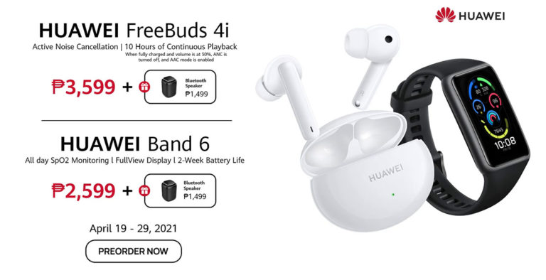 Huawei FreeBuds 4i and Band 6