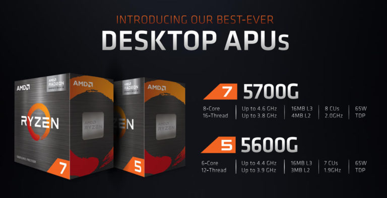 AMD Ryzen 7 5700G and Ryzen 5 5600G Release Cover