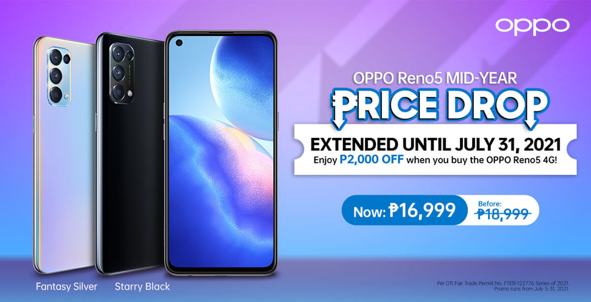 OPPO Reno5 4G A15s Sale July 31 2021