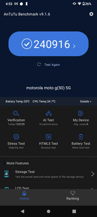 Moto G50 5G Benchmarks 8