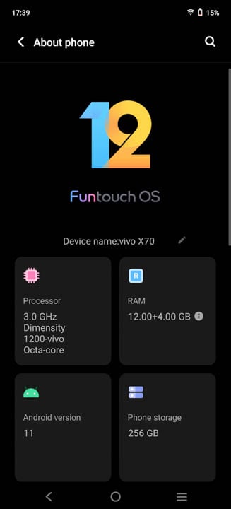 vivo X70 UI 5