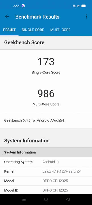 OPPO A55 Benchmarks 2