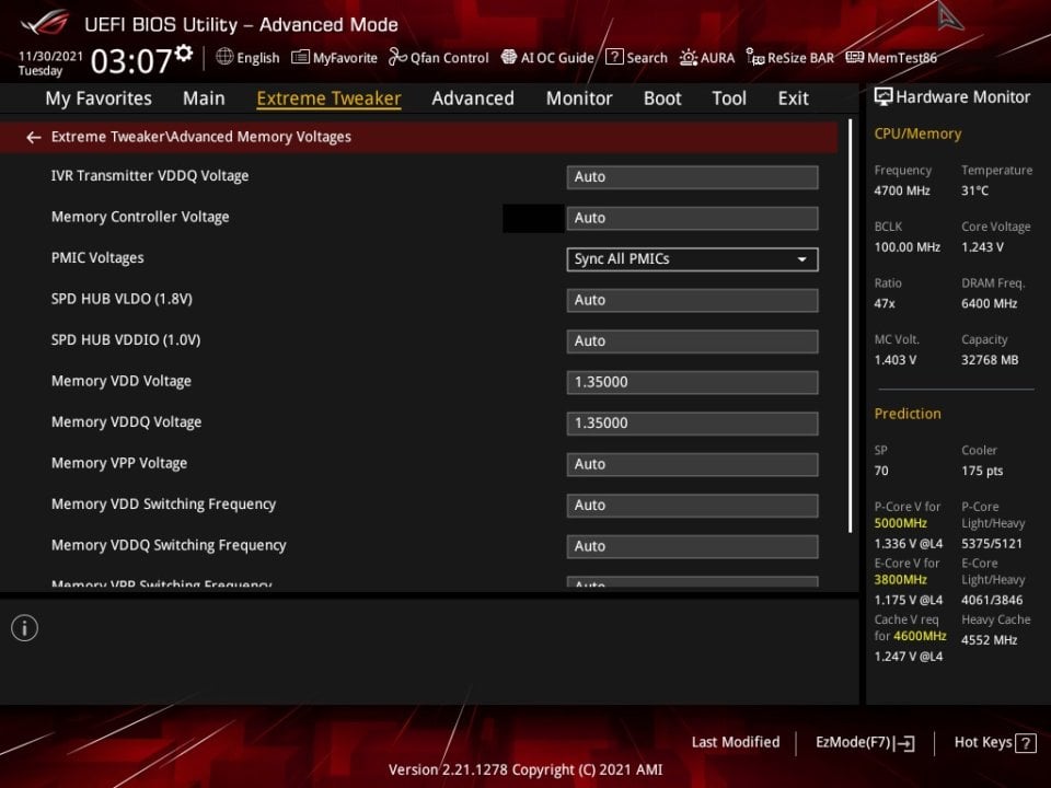 ASUS ROG Maximus Z690 Hero BIOS UEFI 16