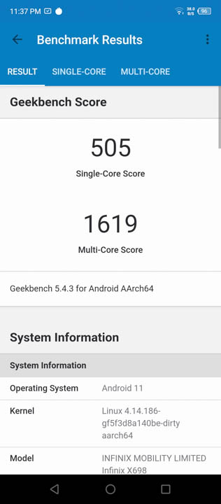 Infinix Note 11S Benchmarks 6