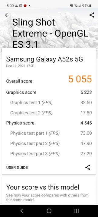 Samsung Galaxy A52s 5G Benchmarks 5