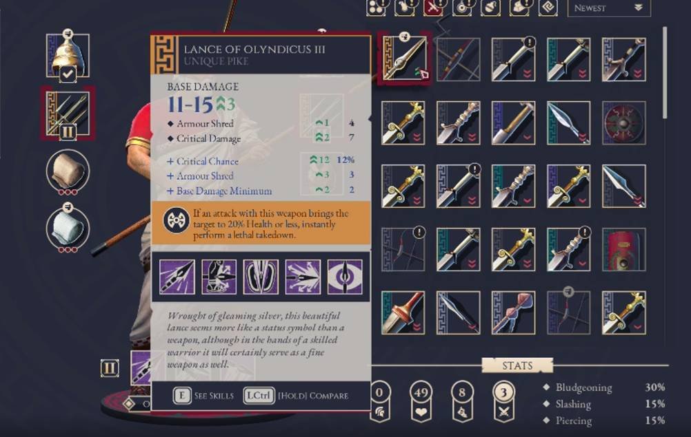 Lance of Olyndicus stats