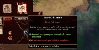 Warhammer 3 Blood cult arena