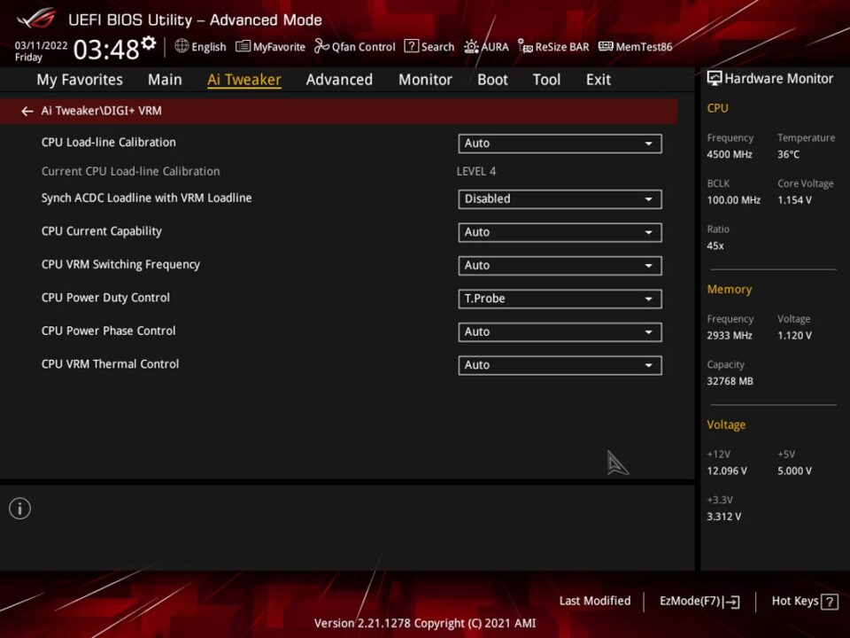 ASUS ROG Strix B660 F Gaming WiFi Review BIOS 5