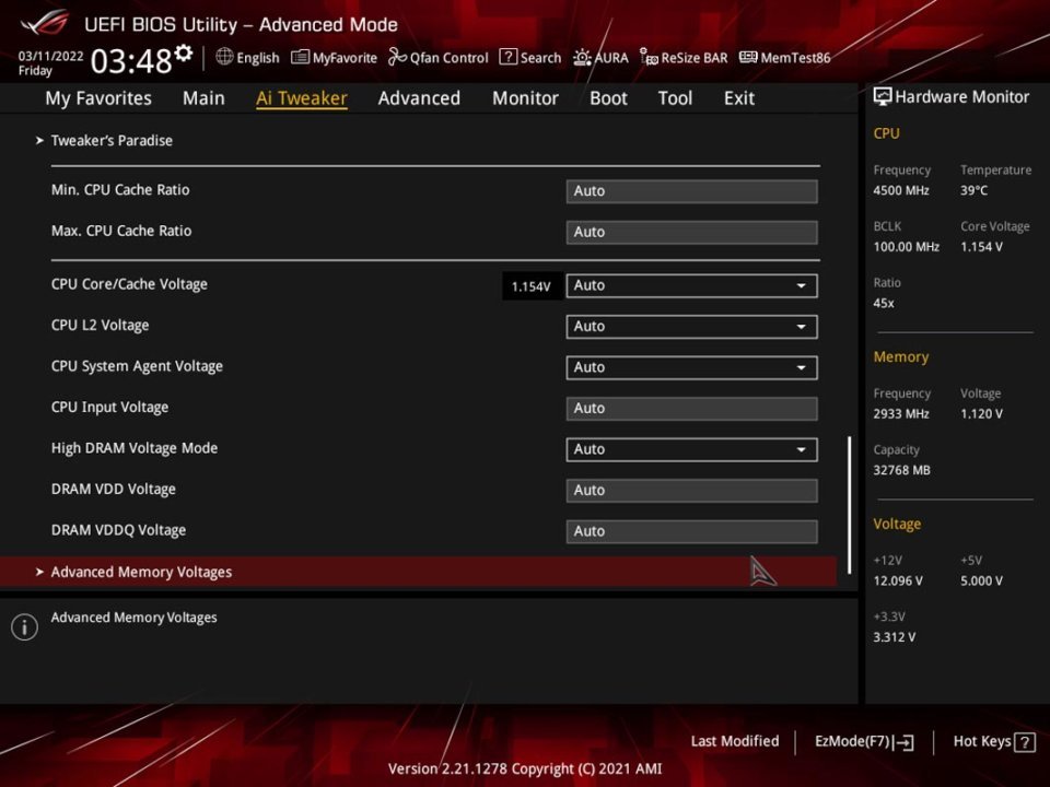 ASUS ROG Strix B660 F Gaming WiFi Review BIOS 8