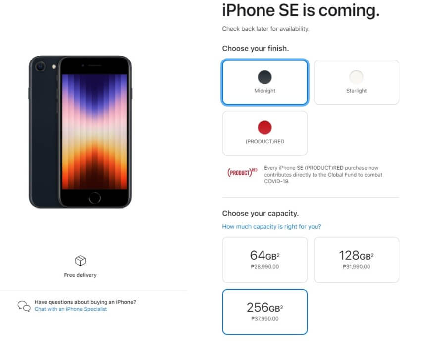Apple Iphone Se 22 Officially Launches Starts At Php 28 990 In Ph News And Reviews