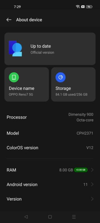 OPPO Reno7 5G UI 4