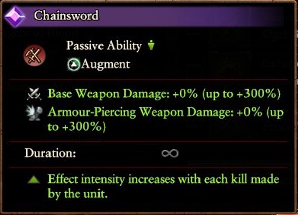 Warhammer 3 Chainsword stats