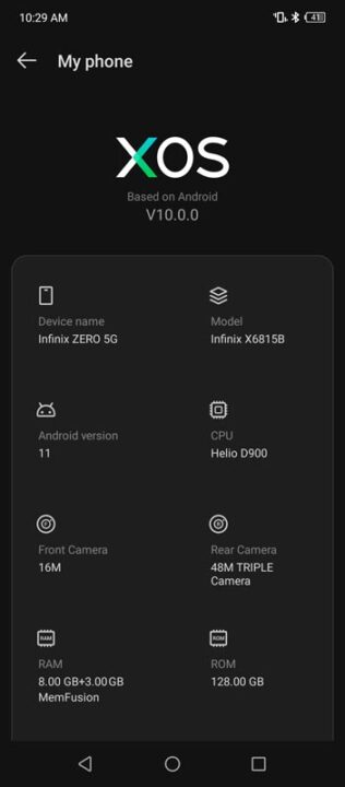 Infinix Zero 5G Review UI 6