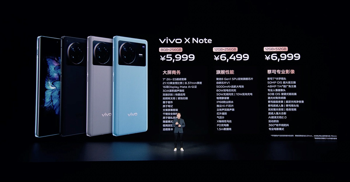 vivo X Note Price and Availability