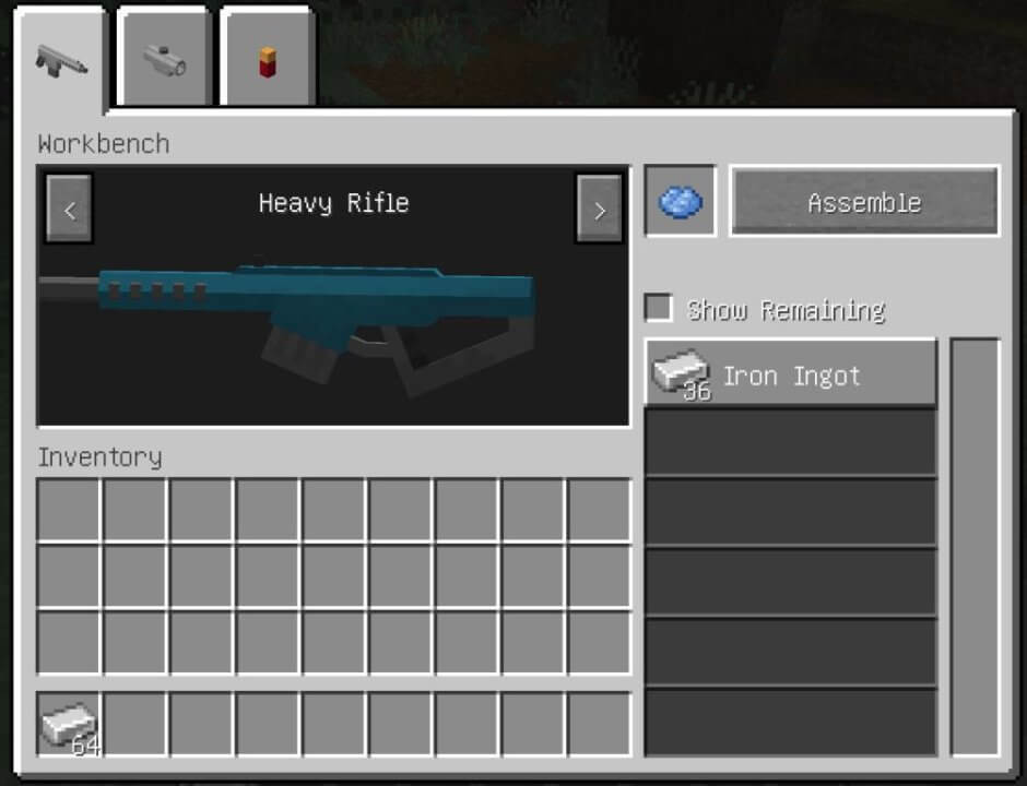 Minecraft MrCrayfish Mod Craft Weapons