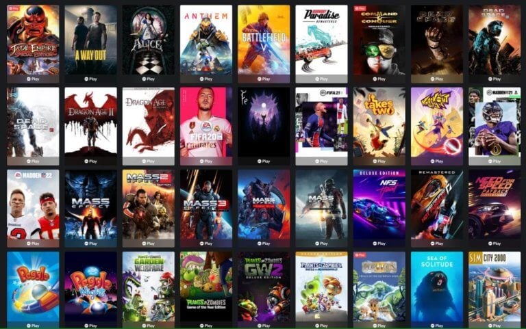 EA Games Xbox Game Pass