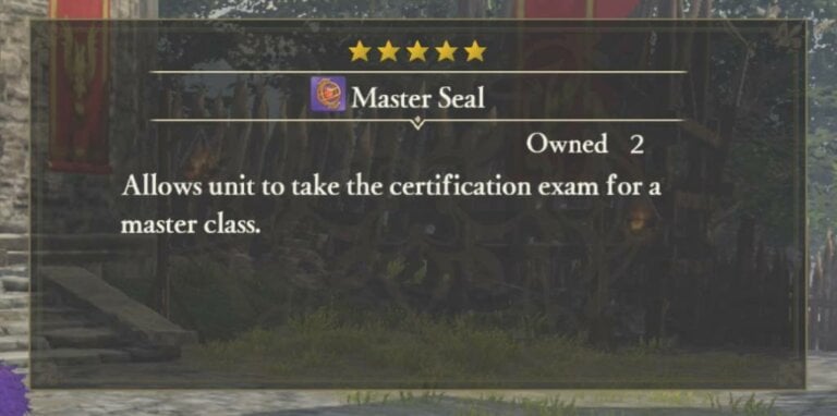 Fire Emblem Warriors Three Hopes how to get Master Seal