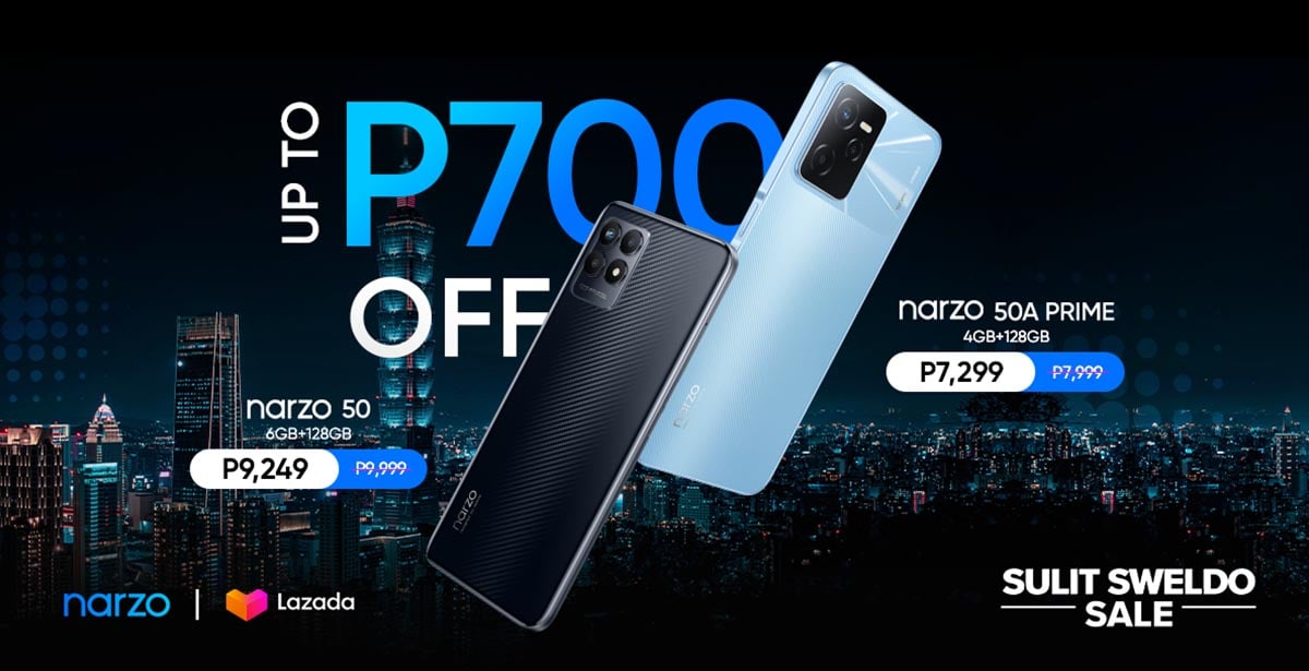 Narzo 50A and 50A Prime Sulit Sweldo Sale Lazada 2022 June 30 Cover