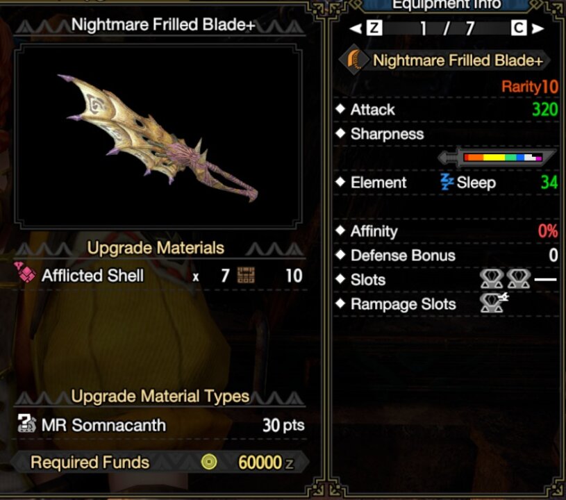 Nightmare Frilled Blade+