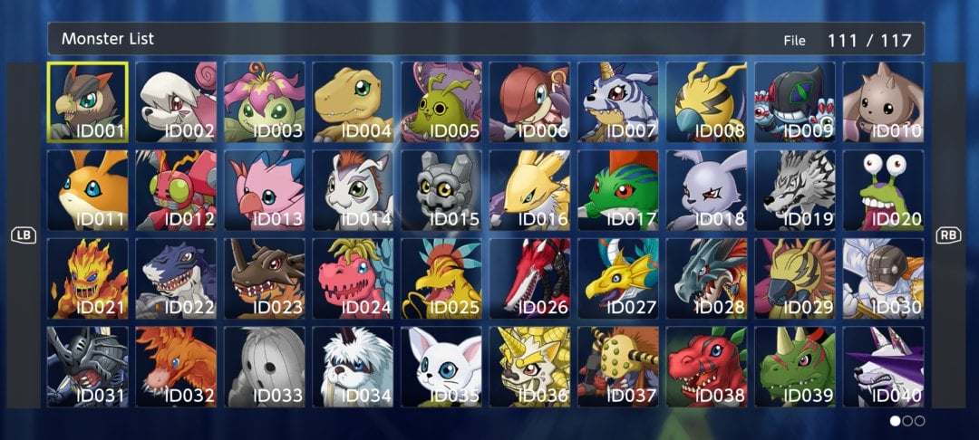 Digimon Survive Digimon List