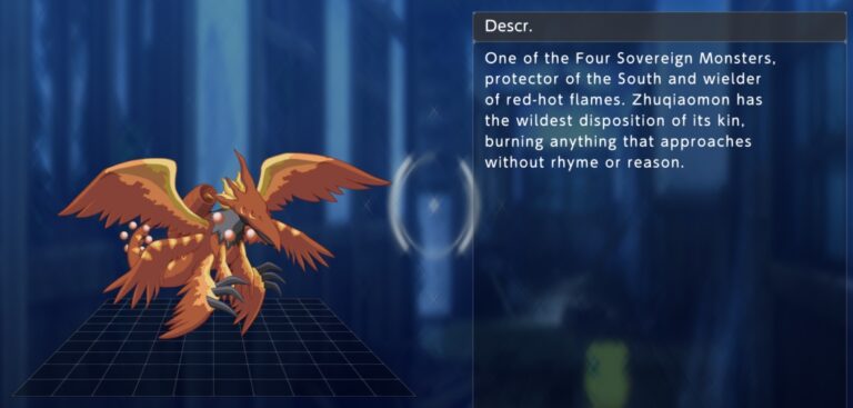Digimon Survive Zhuqiaomon