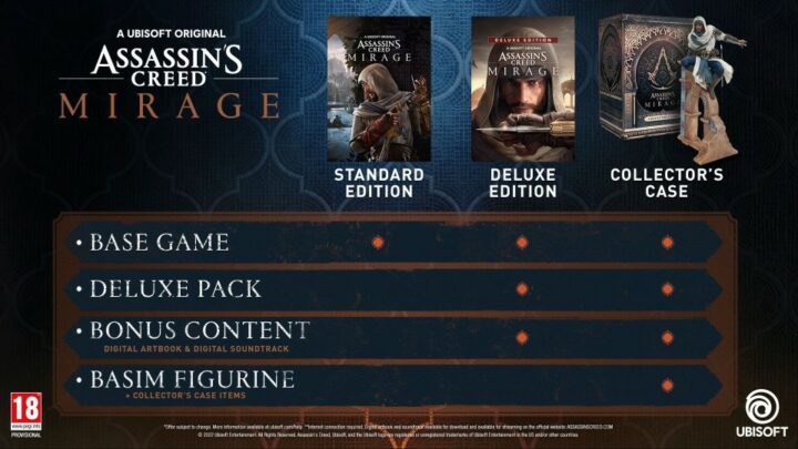Assassins Creed Mirage Editions