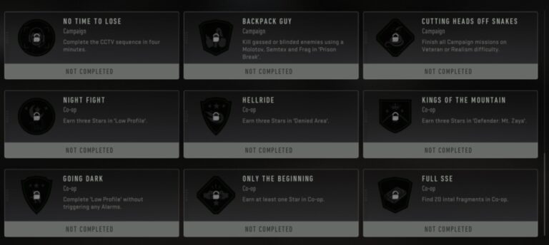 Modern Warfare 2 Achievements List
