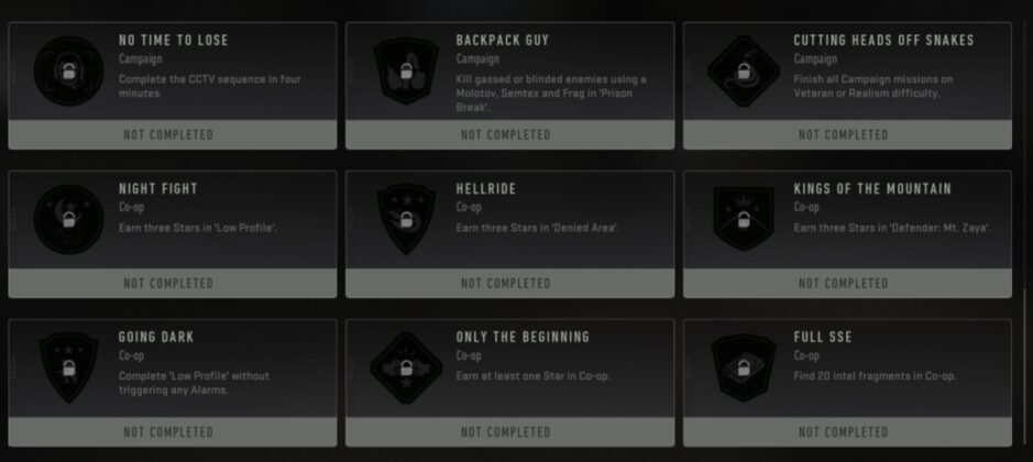 modern warfare 2 campaign achievements