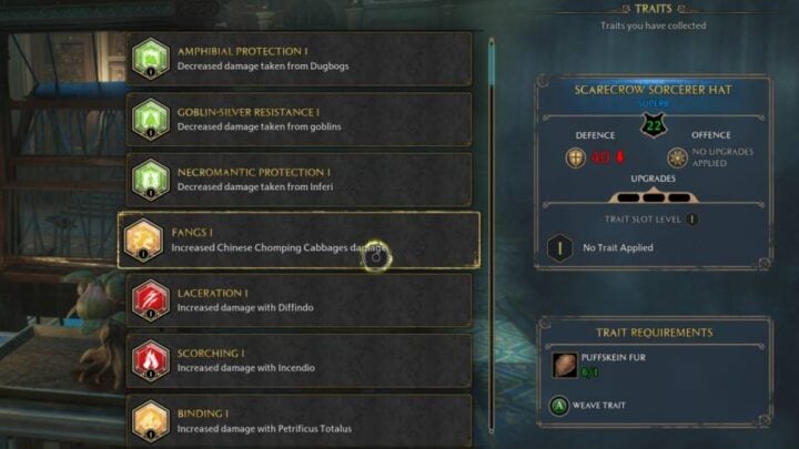 Hogwarts Legacy Upgrade Items