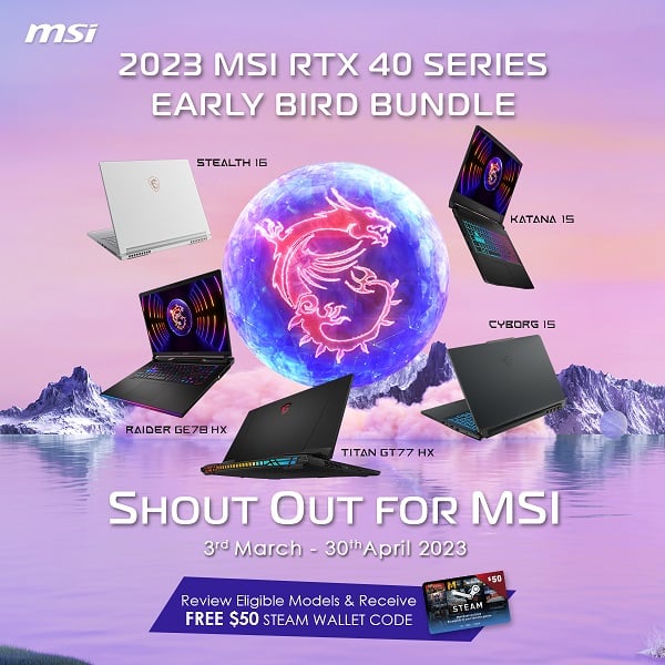 MSI 2023 RTX 40 Series Early Bird Shoutout 1