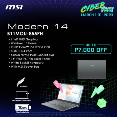 MSI CyberFest 2023 modern14 855