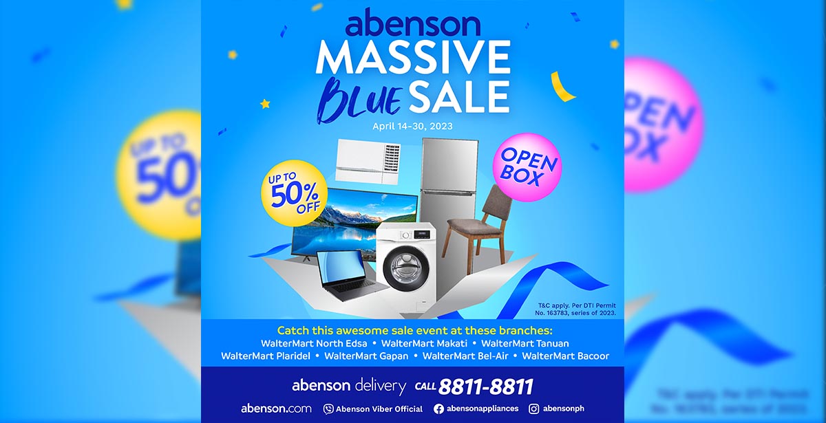 Abenson Massive Blue Sale April 2023 Cover